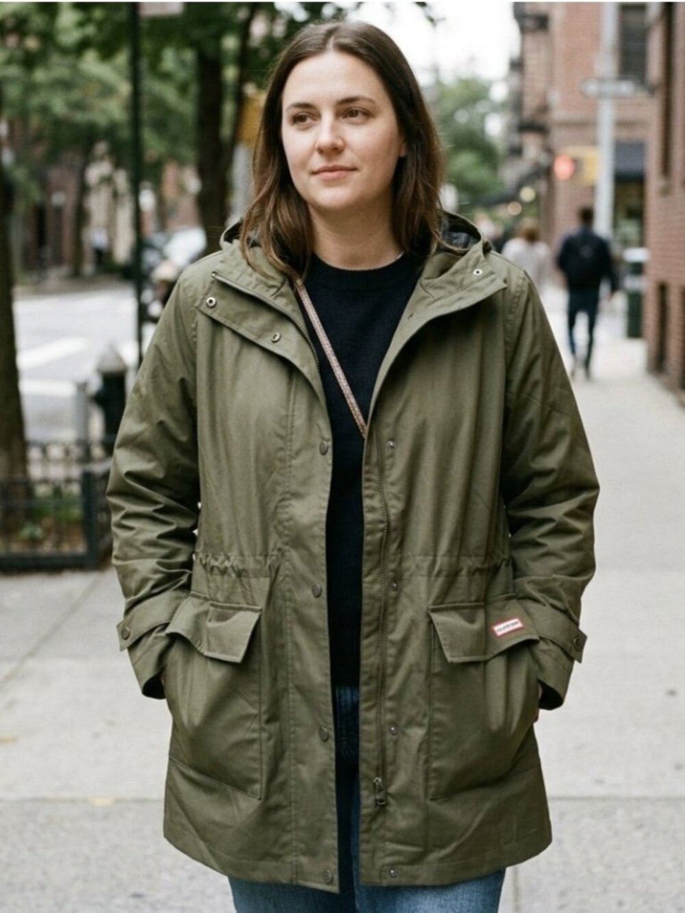 NWT Hunter Women's Rain Jacket - Olive Green (Size Large)